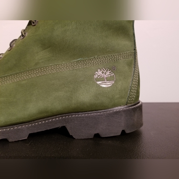 TIMBERLAND THROW BACK GREEN SUEDE BOOTS WINTER FALL DR MARTENS CAT LEATHER VTG - Picture 8 of 8